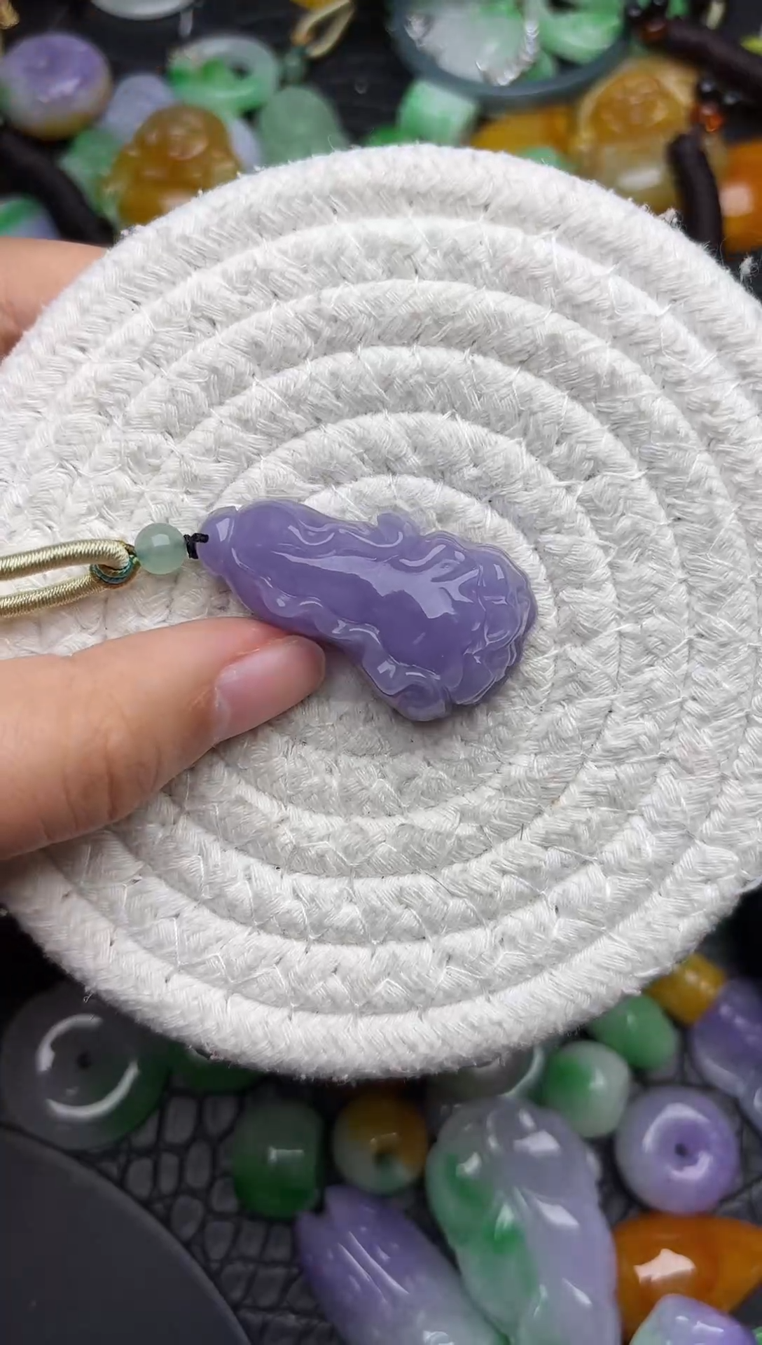 颈饰未镶嵌翡翠缅甸翡翠吊坠