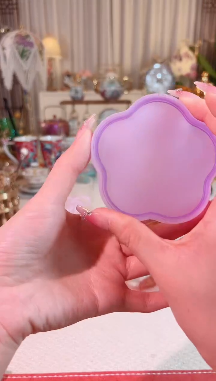 【闪购商品】瓷花瓣壶承 紫色 2个