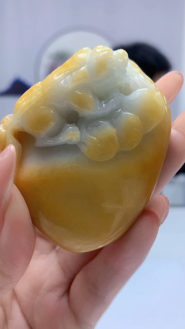 【闪购商品】定制翡翠未镶嵌5153DD-毛货挂件170