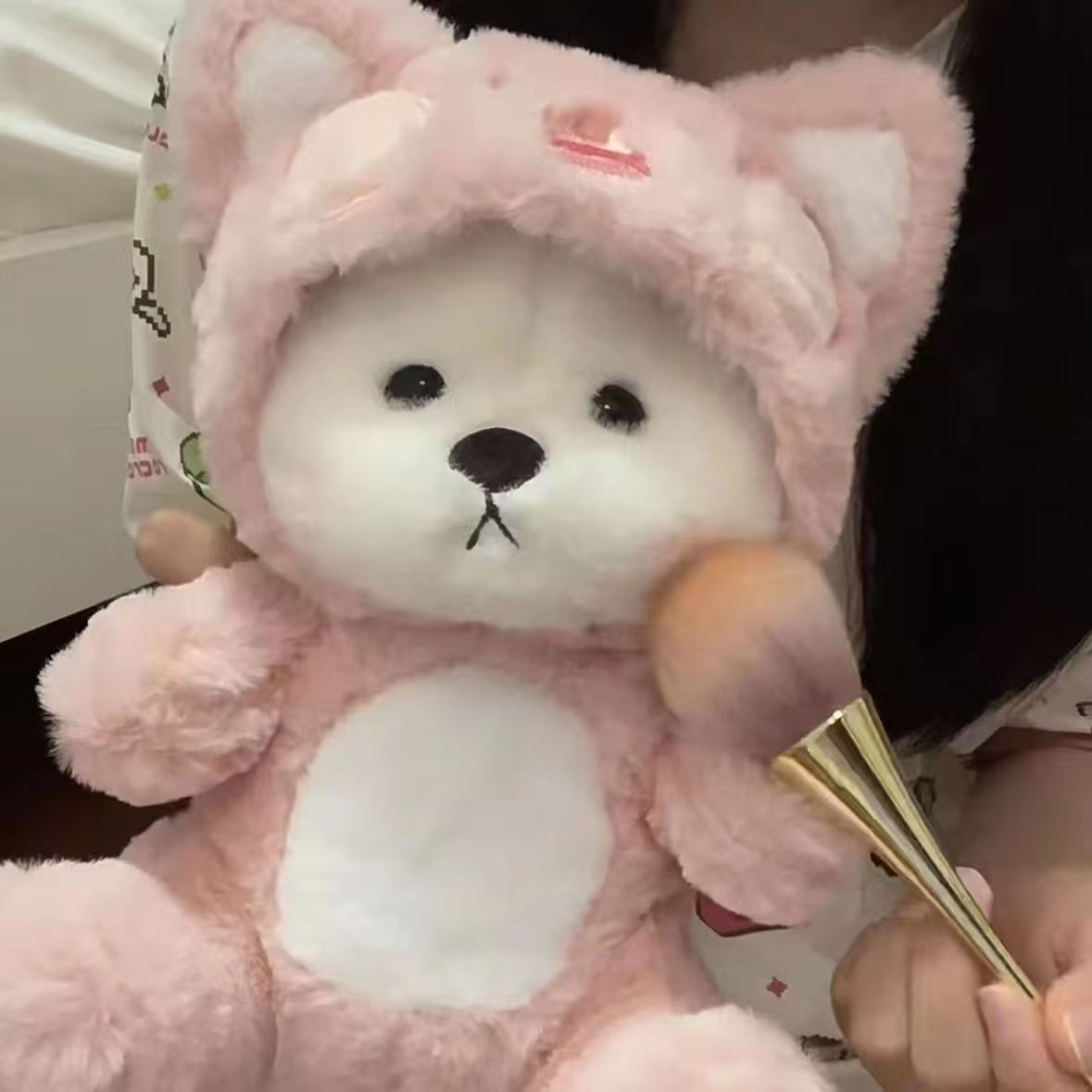 嘟嘟小熊变身玩偶可爱小熊公仔毛绒玩具大号生日礼物【误差1-3cm】