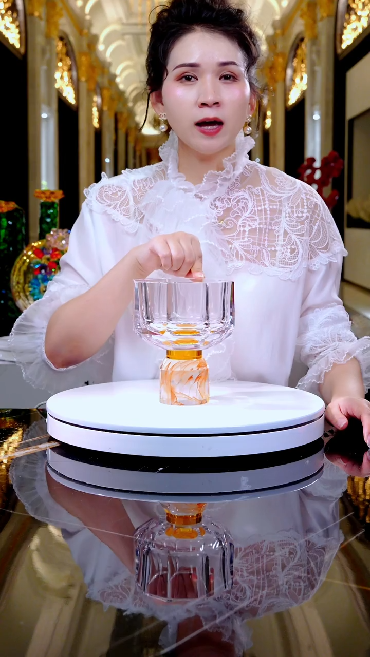 摆件琉璃LF0291艺术高脚收纳