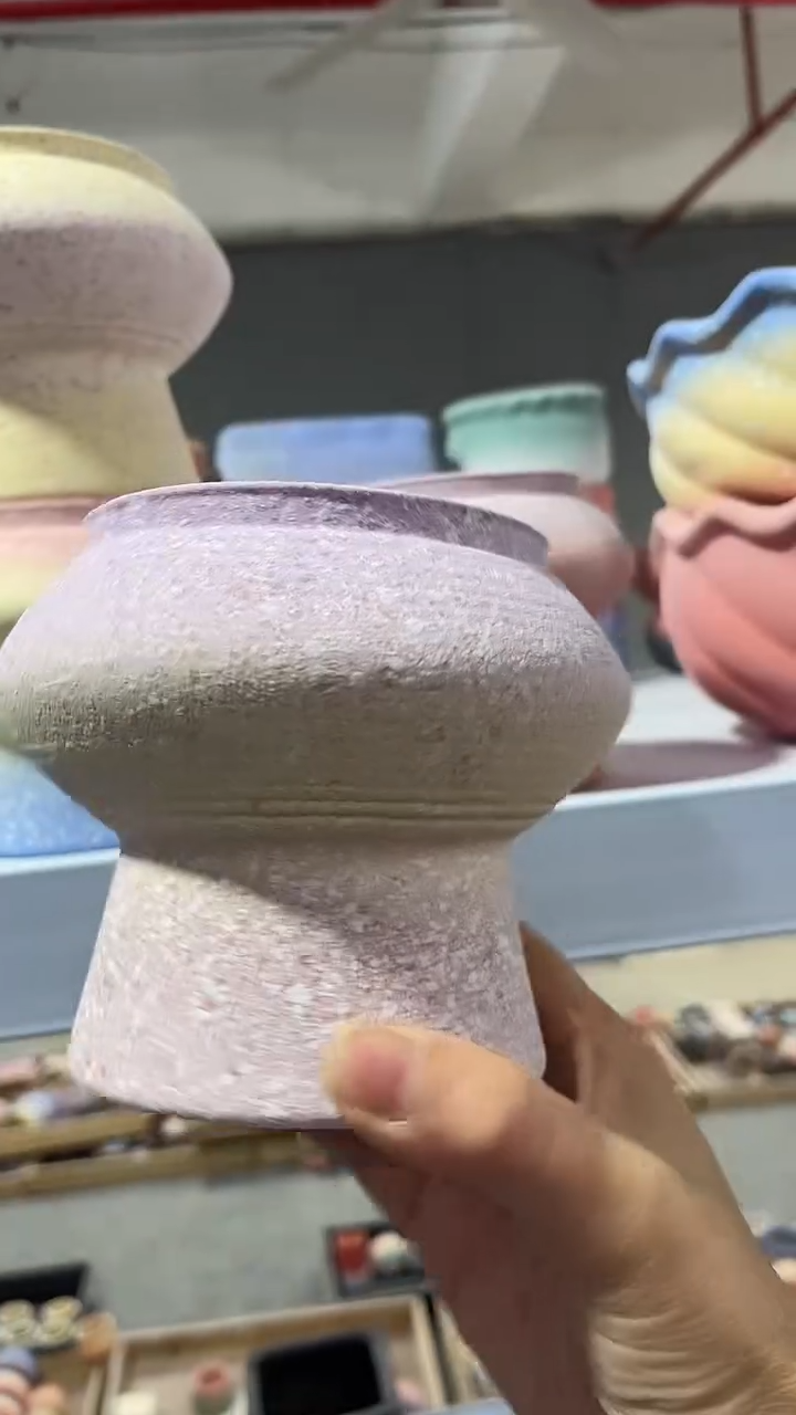  麦饭石粗陶多肉花盆9.5*10