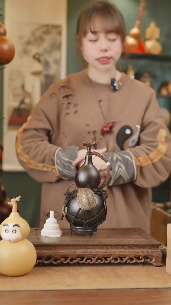 【闪购商品】178号精品天然大漆工艺防渗内胆酒葫芦~