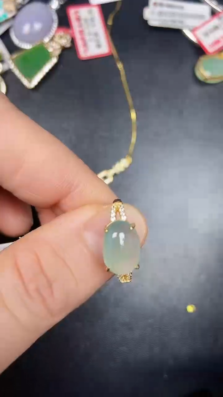 银S925镶嵌戒指翡翠7000