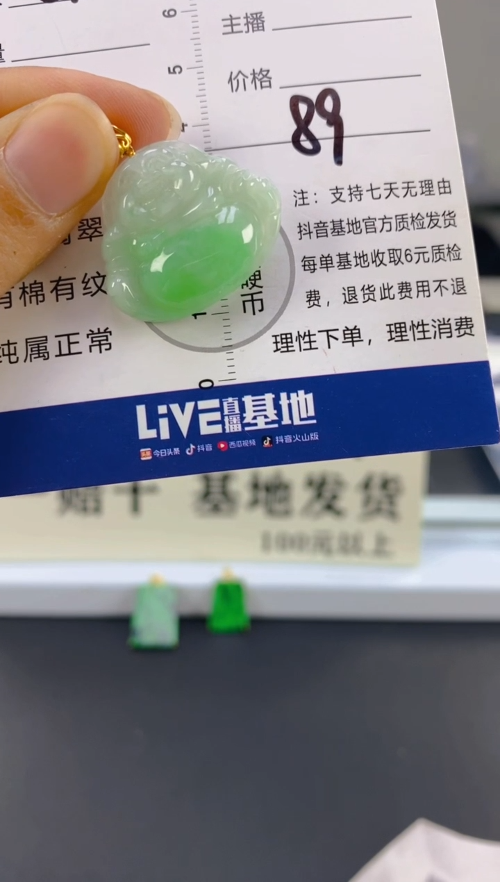 【闪购商品】翡翠颈饰18K金镶嵌天然A货翡翠