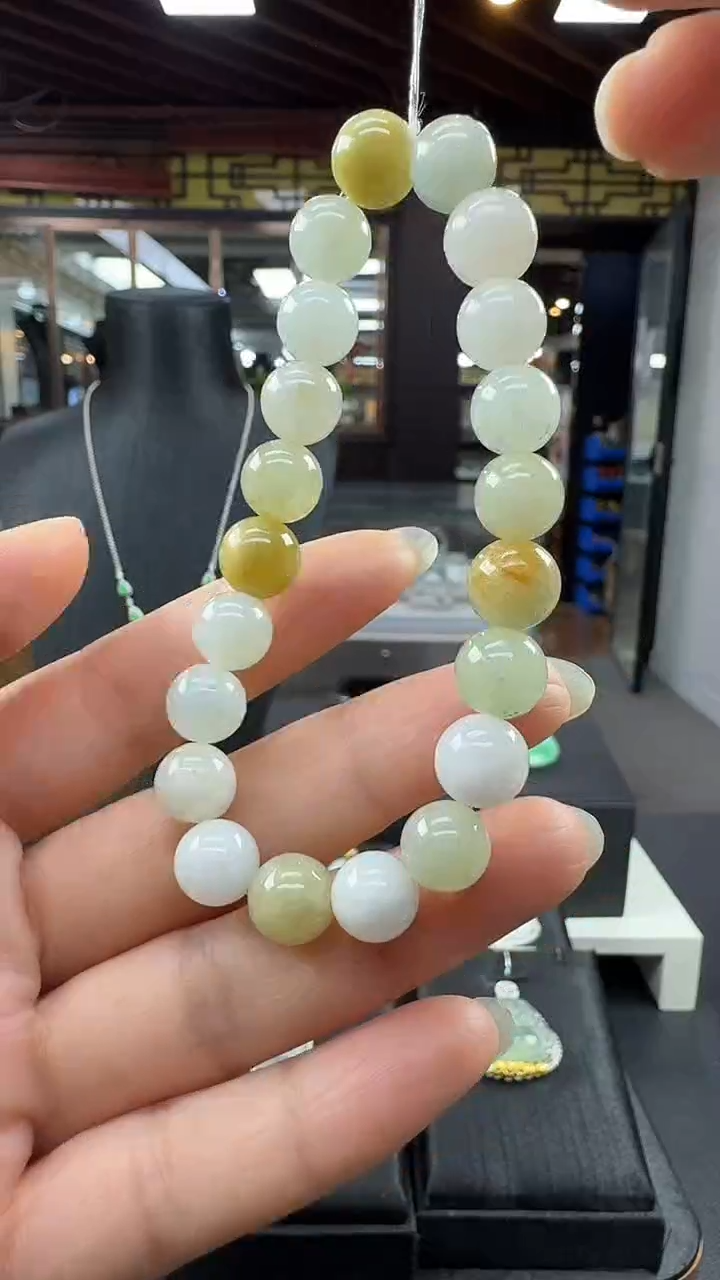 未镶嵌手链翡翠玉珠手链