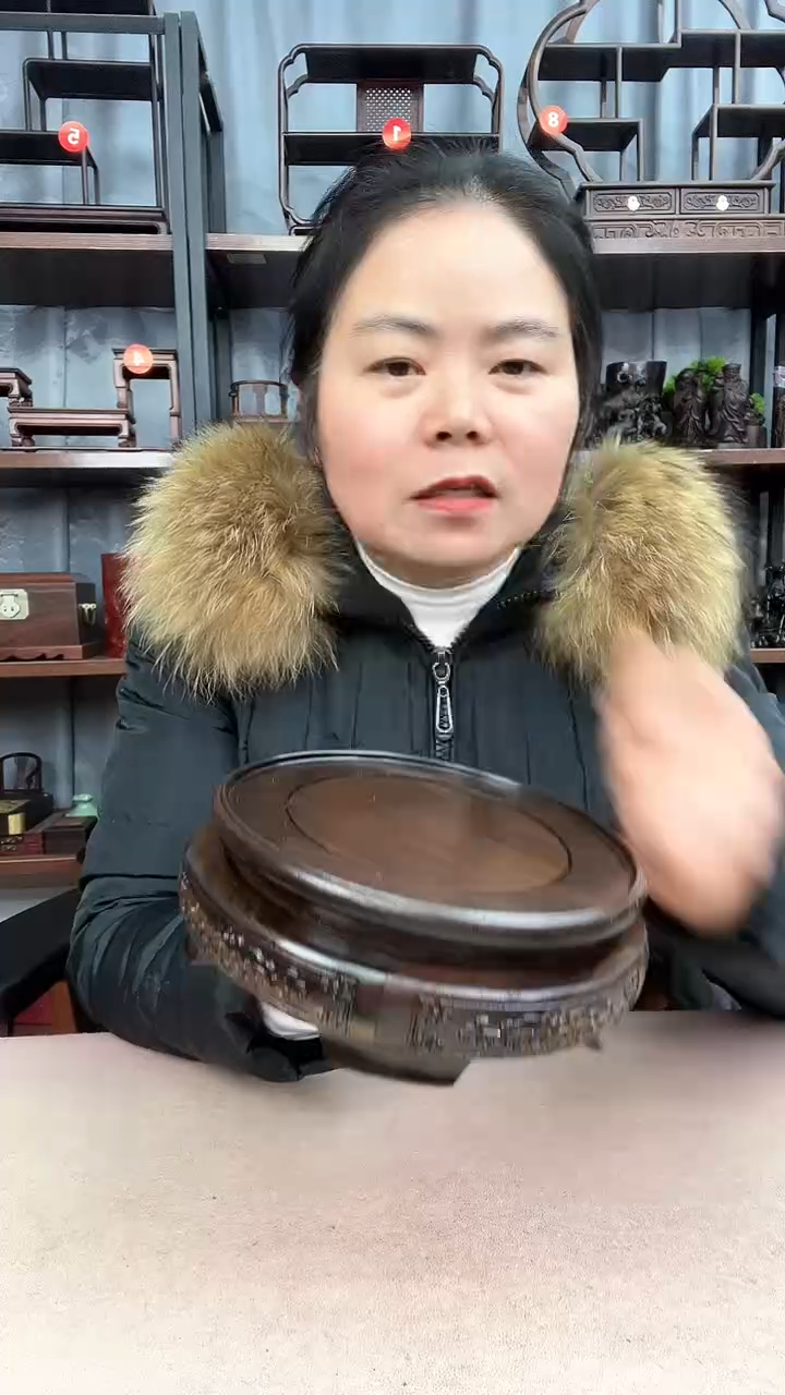 【闪购商品】乌木类端景台343小李红木工艺品