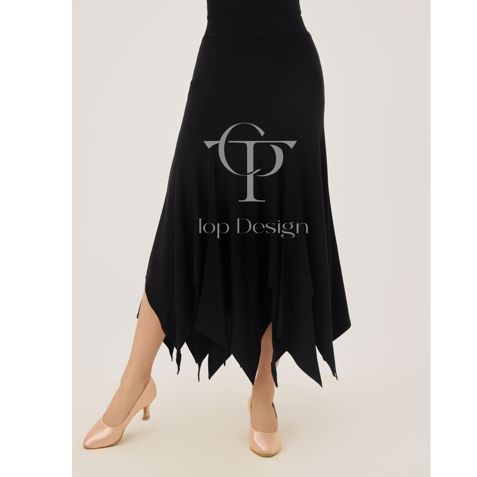 TOP Design【月光童话半裙】优雅气质摩登舞半身裙