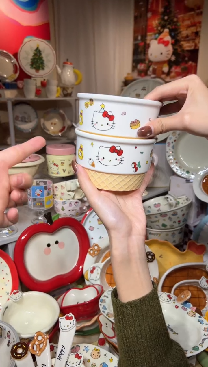 瓷可爱餐具发图片款