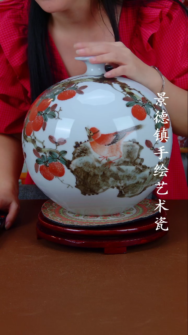 摆件景德镇手工手绘陶瓷摆件1