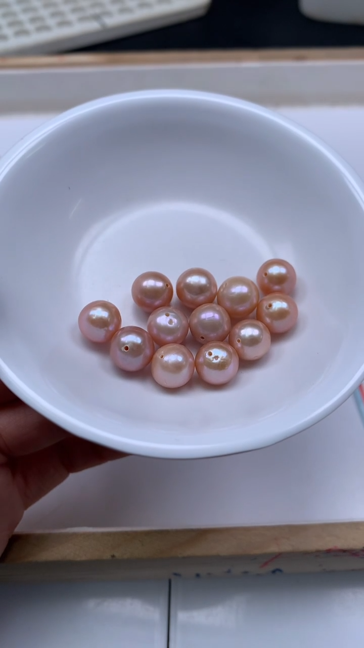 未镶嵌散珠淡水珍珠珍珠 8.8mm2个25元
