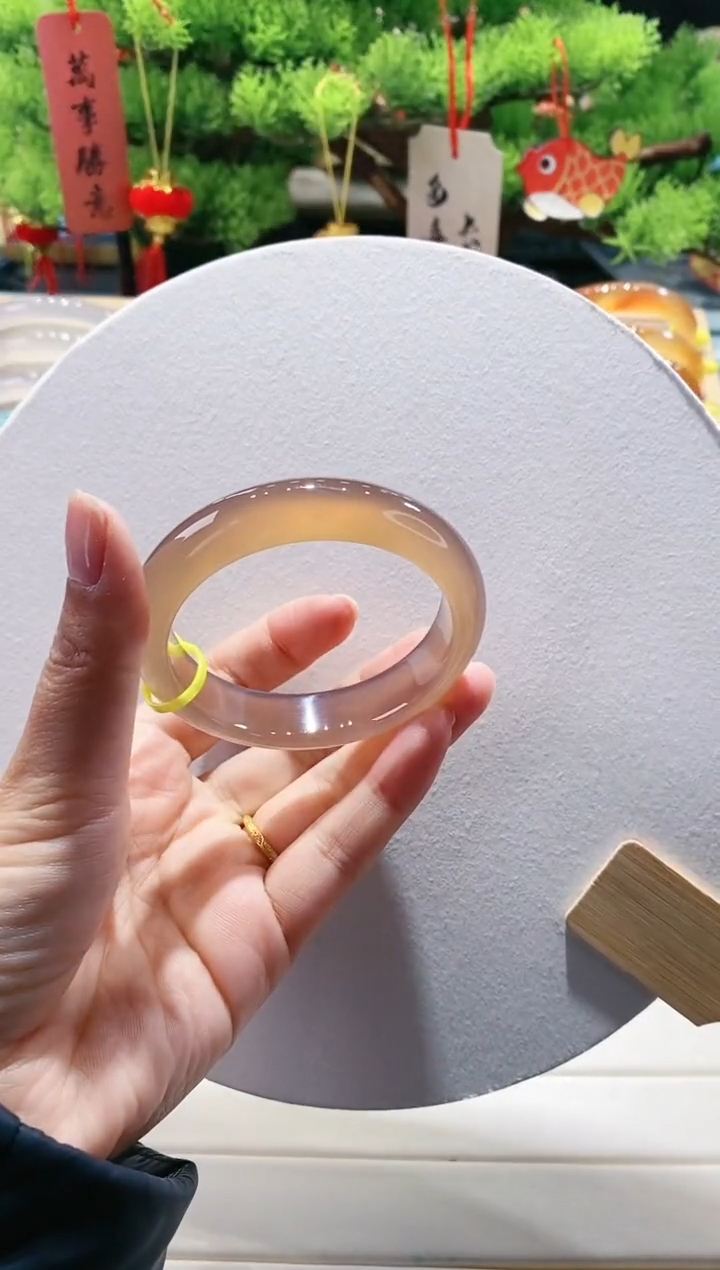 【闪购商品】玛瑙/玉髓手镯未镶嵌3-53.5