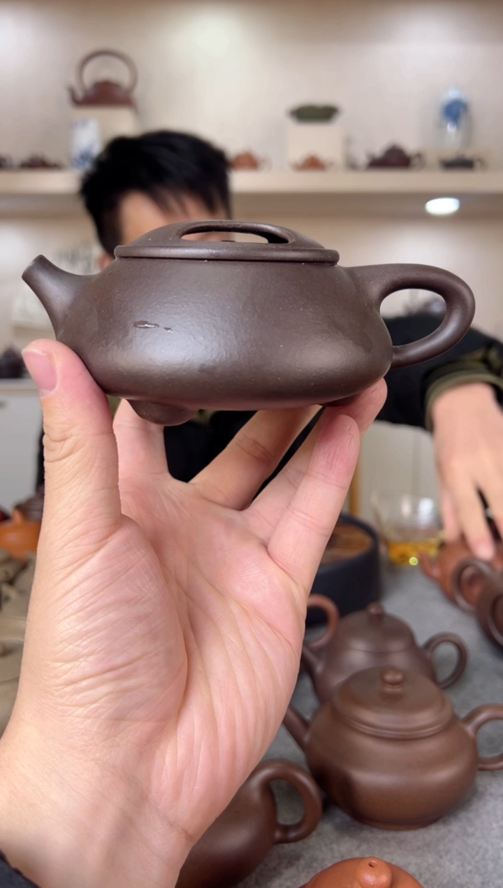 【闪购商品】紫砂茶壶牛盖石瓢 紫泥 半手工