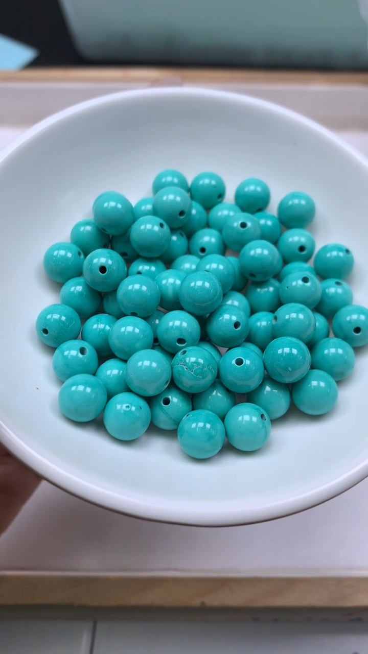 未镶嵌玛瑙手饰E628 高 瓷 绿10mm5个6.8元