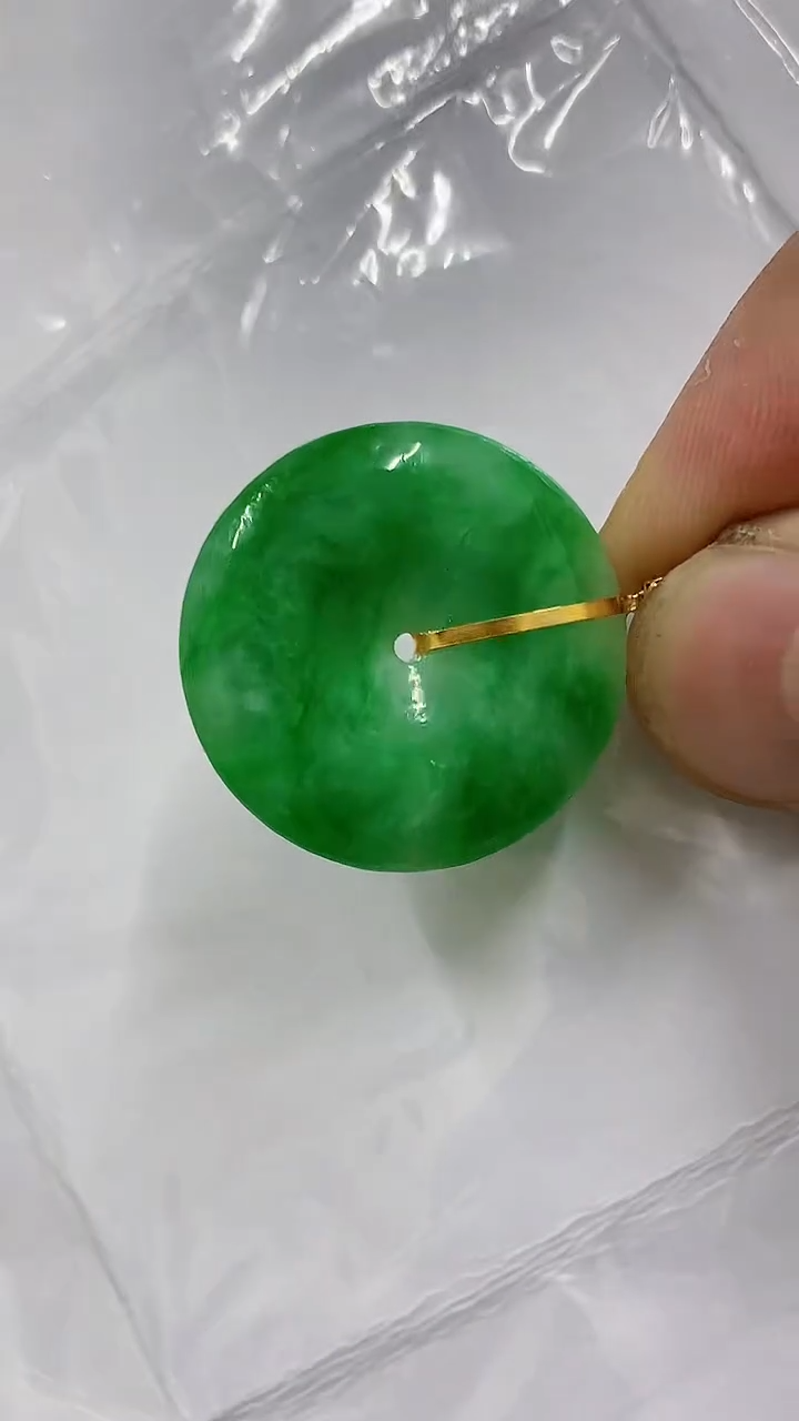 【闪购商品】翡翠18K金镶嵌吊坠(不含链)挂件