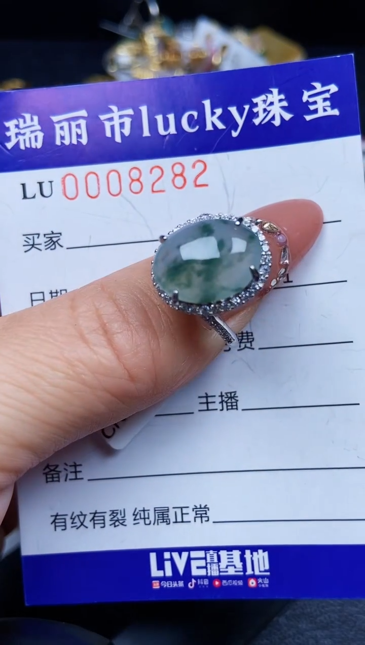 翡翠银S925镶嵌颈饰8282