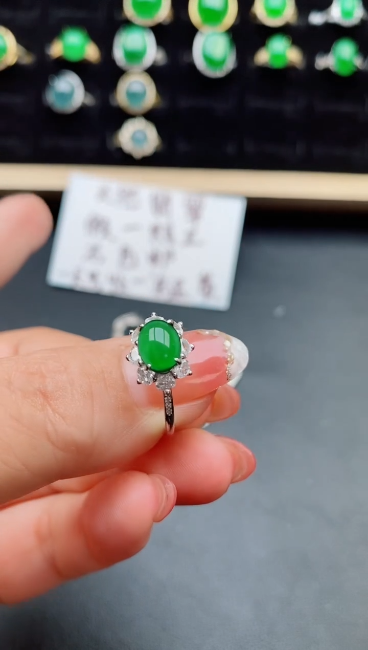 【闪购商品】翡翠戒指银S925镶嵌121212