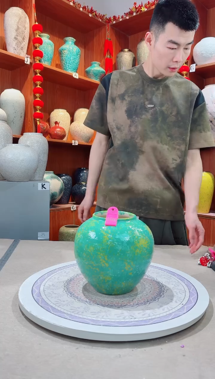 瓶孤品 微瑕陶瓷花瓶 无花 a344