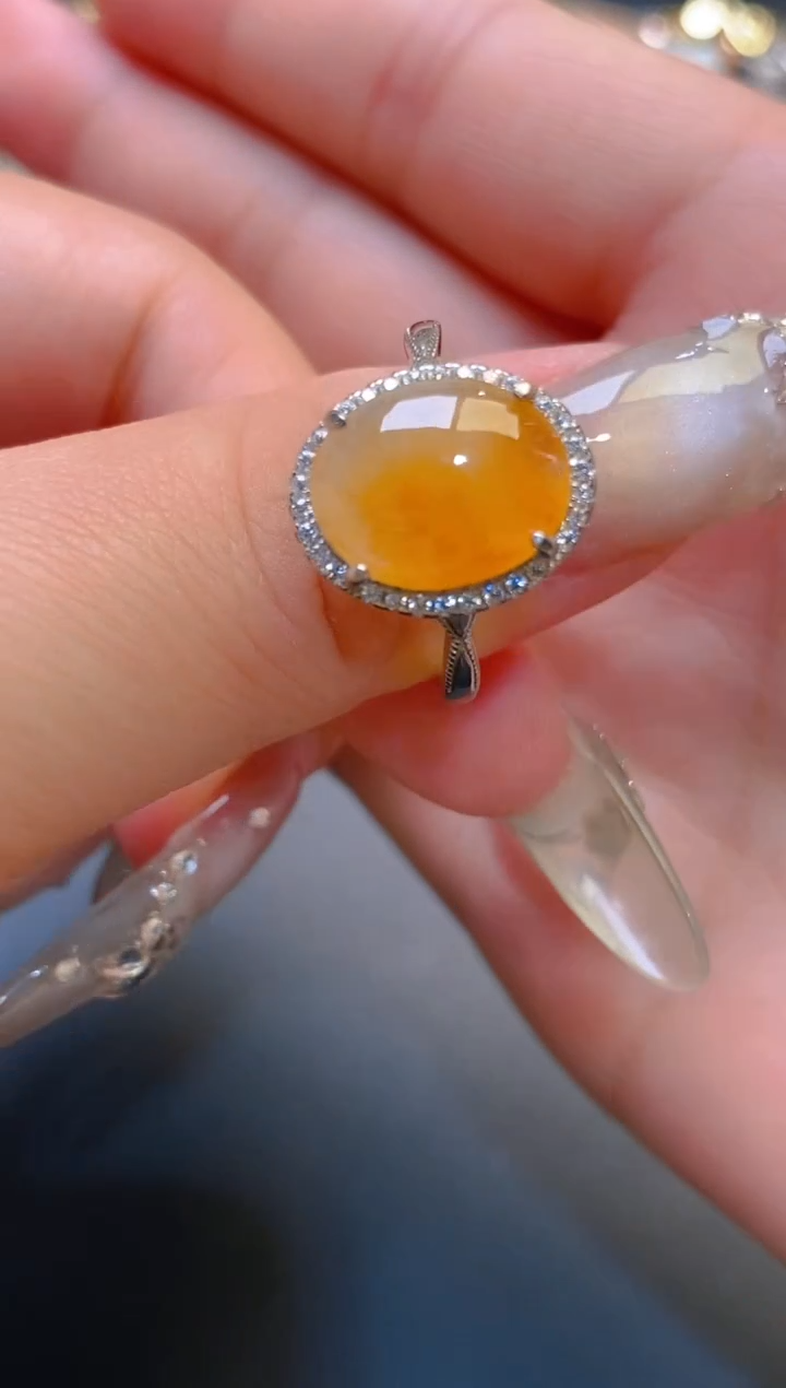 【闪购商品】翡翠耳饰银S925镶嵌天然A货翡翠1