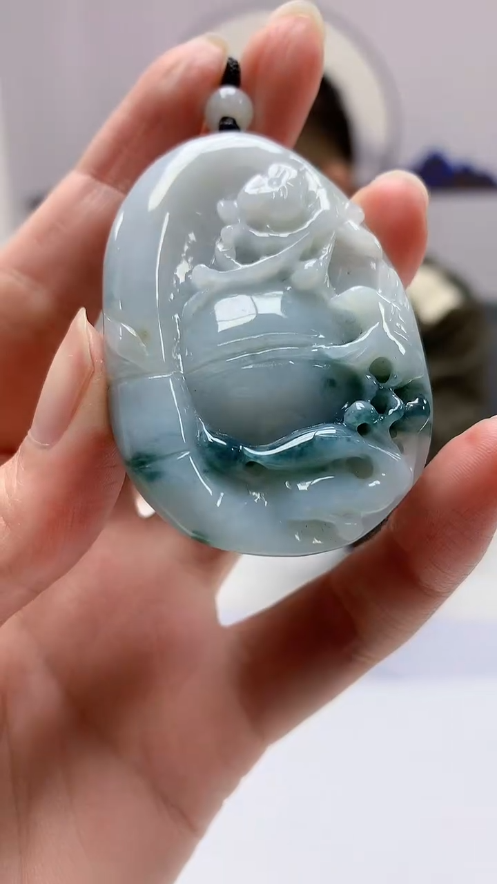 【闪购商品】定制翡翠未镶嵌5152zm-毛货挂件71