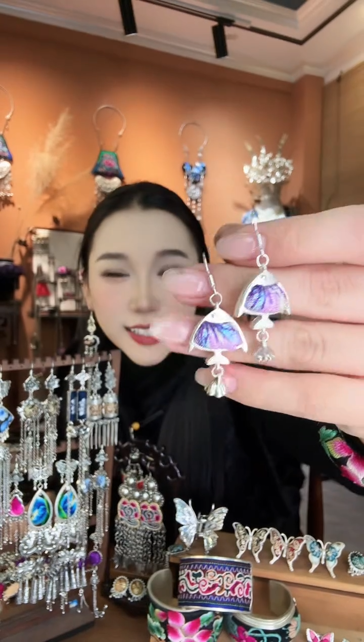 刺绣纯手工民族风耳环