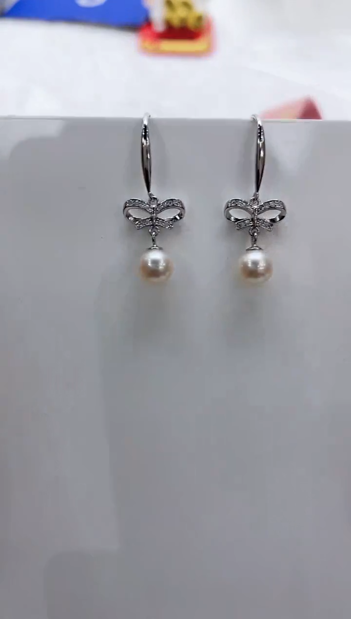 【闪购商品】海水珍珠耳饰银S925镶嵌海水珍珠耳饰