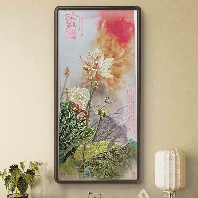 许婷婷展览代表作品----《半点禅荷花》