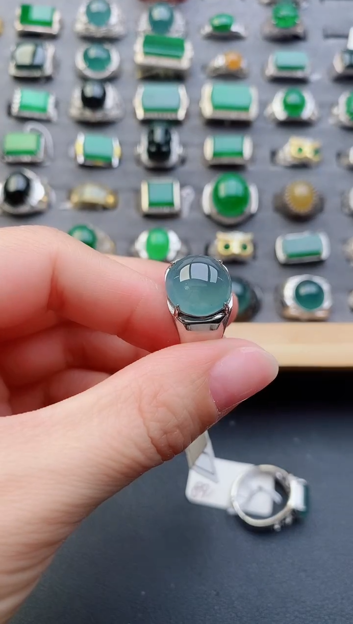 【闪购商品】翡翠戒指银S925镶嵌1212