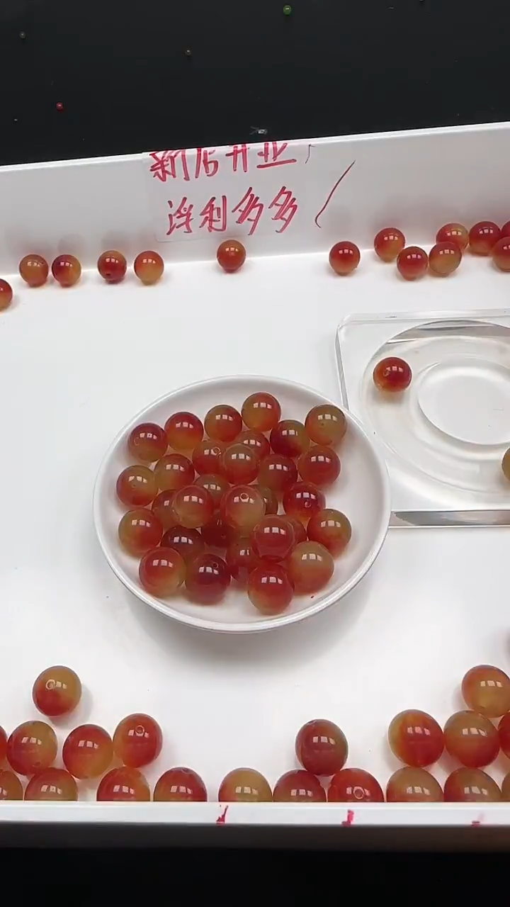 未镶嵌珠宝半成品碧玺西瓜碧玺N16卡14mm散珠4颗（赠弹力线）