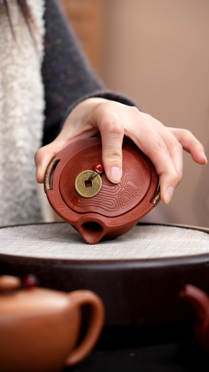 【闪购商品】紫砂茶壶朱泥富甲手抓