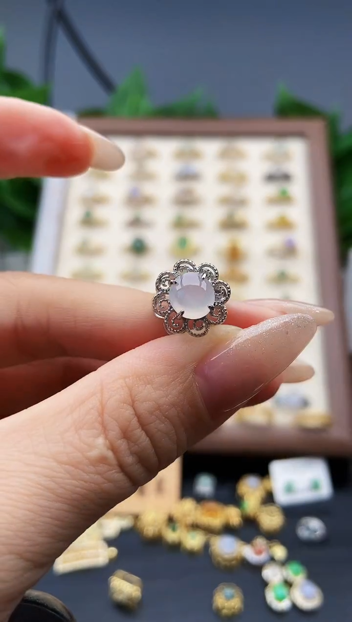 颈饰银S925镶嵌翡翠12