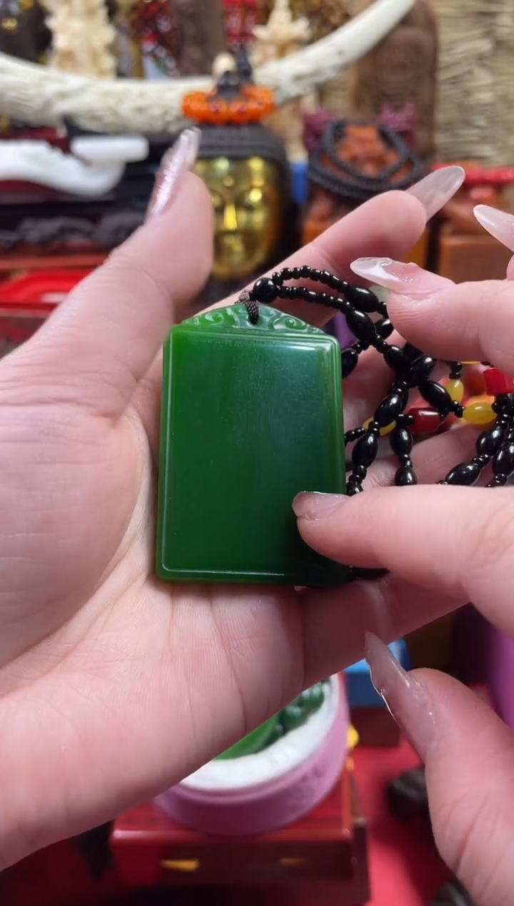 【闪购商品】和田玉把件未镶嵌和绿无事