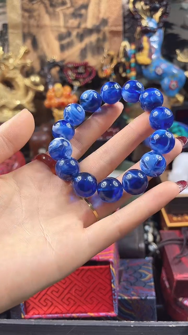 未镶嵌琥珀手串花姐甄选蓝色手串
