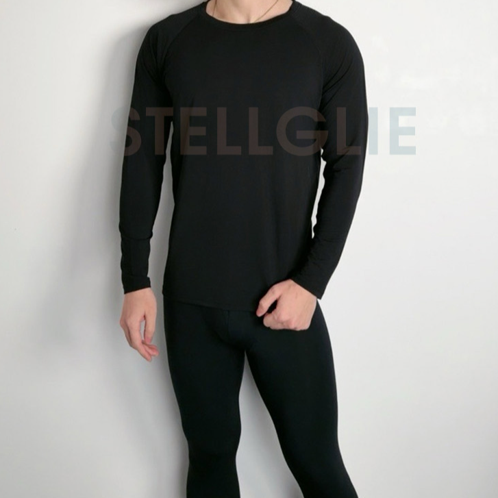 stellglie修身美体柔软高弹60S兰精莫代尔舒适免穿内裤男款秋裤