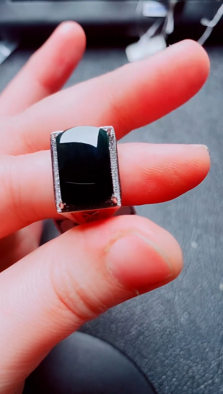 银S925镶嵌戒指翡翠11111