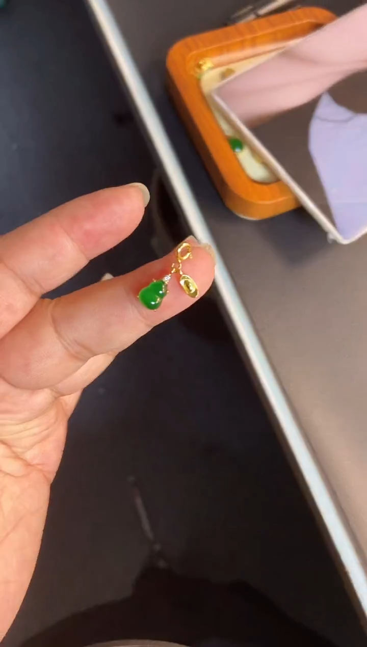 吊坠(不含链)银S925镶嵌翡翠1