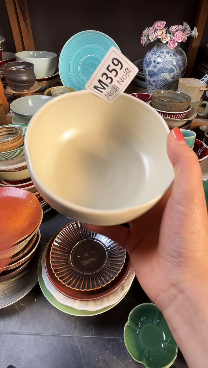 瓷片h***ym359微瑕奶黄异型碗