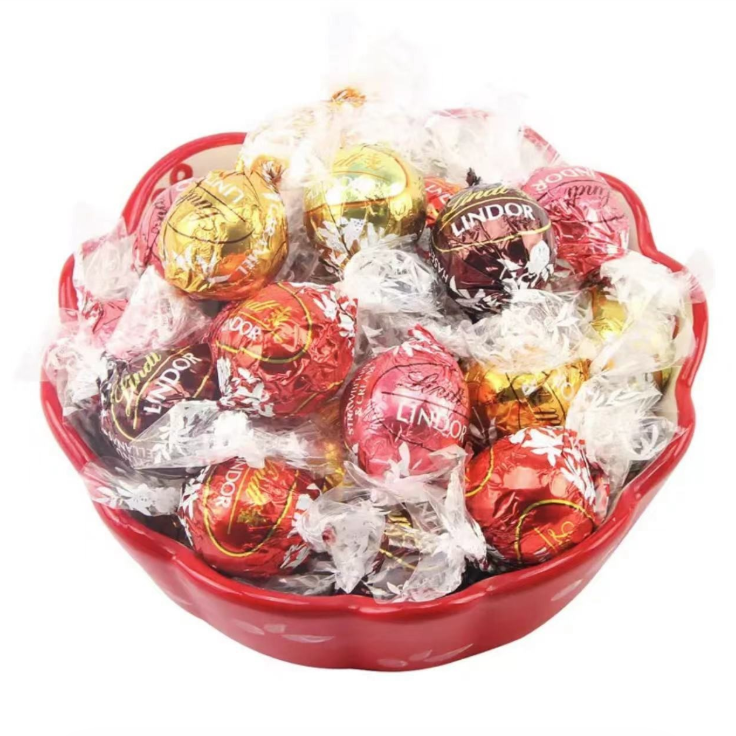 瑞士进口Lindt/瑞士莲巧克力混合5种软心球黑巧牛奶白软心口味200克DIY
