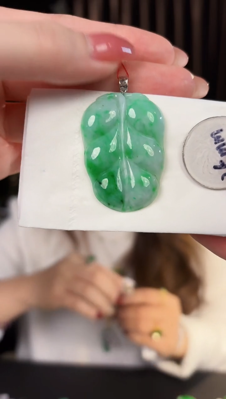 【闪购商品】翡翠颈饰18K金镶嵌缅料A货/支持复检/一件