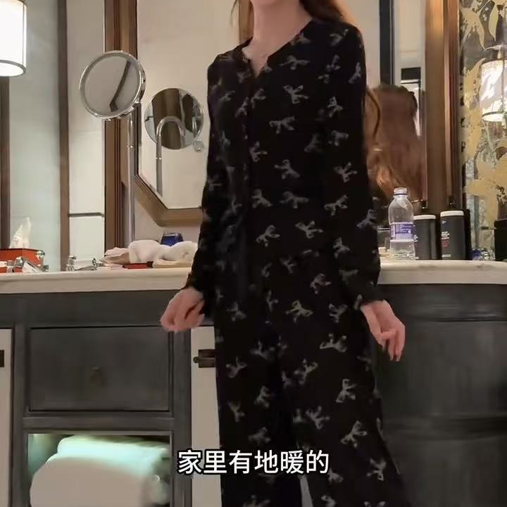 SIEOYJIEA/私迹大榕家【柏林日记长袖】冬装上新女款时尚高定睡衣