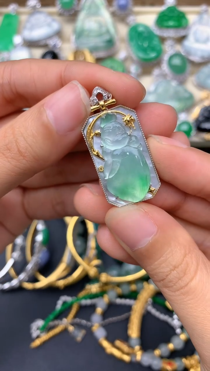 【闪购商品】翡翠颈饰18K金镶嵌294-中国好珍宝