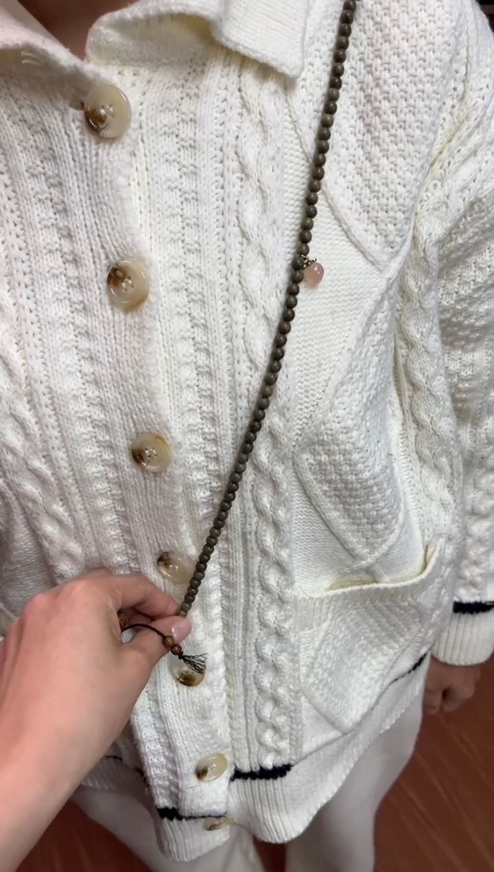 【闪购商品】香榧木绿檀木-斜挎链