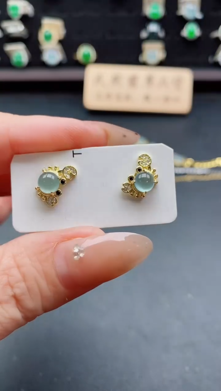 银S925镶嵌戒指翡翠1