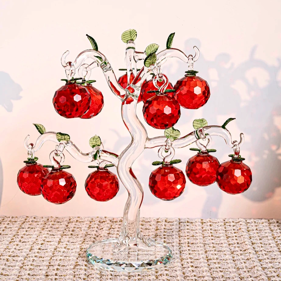 L410轻奢创意苹果树摆件客厅玄关高档家居装饰品家用透明摆件创意