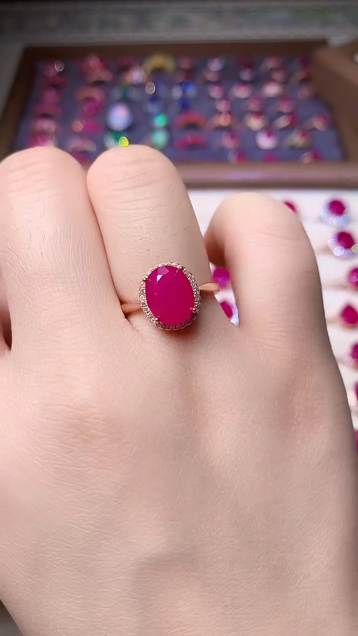 【闪购商品】红宝石戒指银S925镶嵌0000