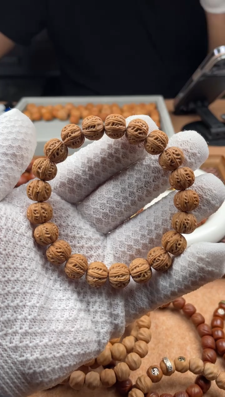 猴头核桃手串全品无瑕京八棱毕业级