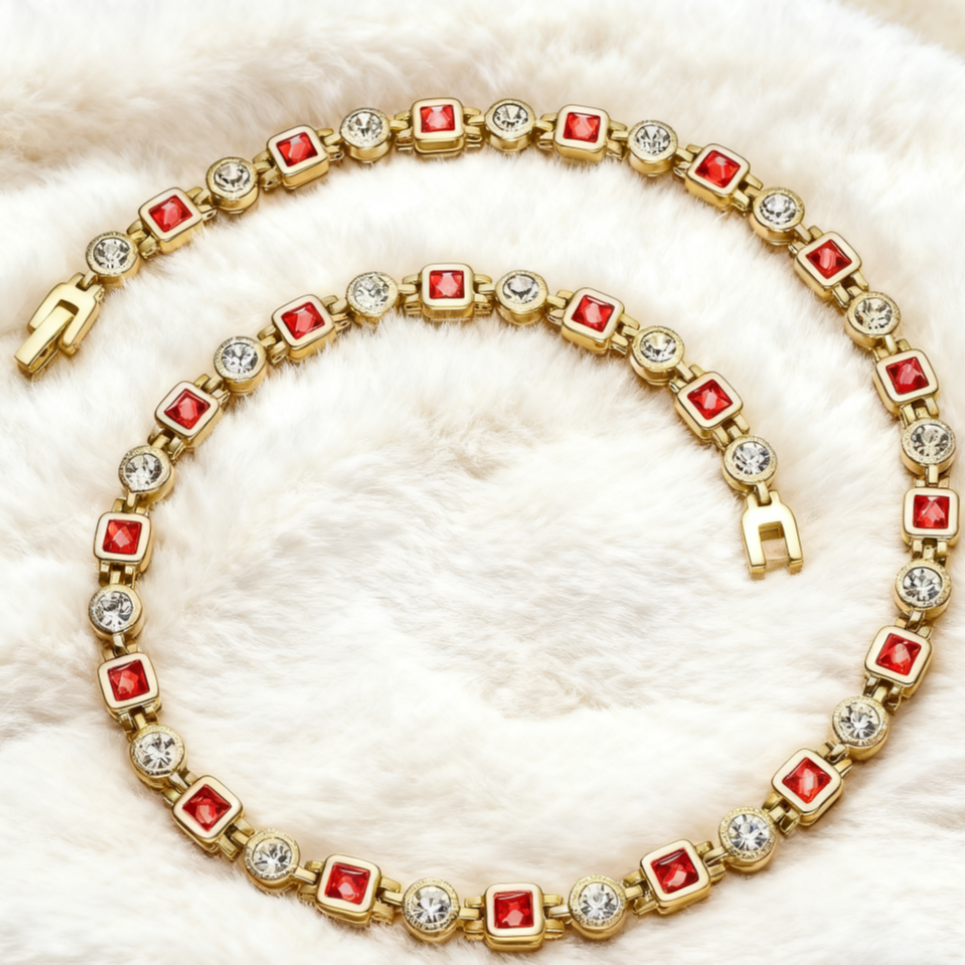 稀土永磁红宝项链