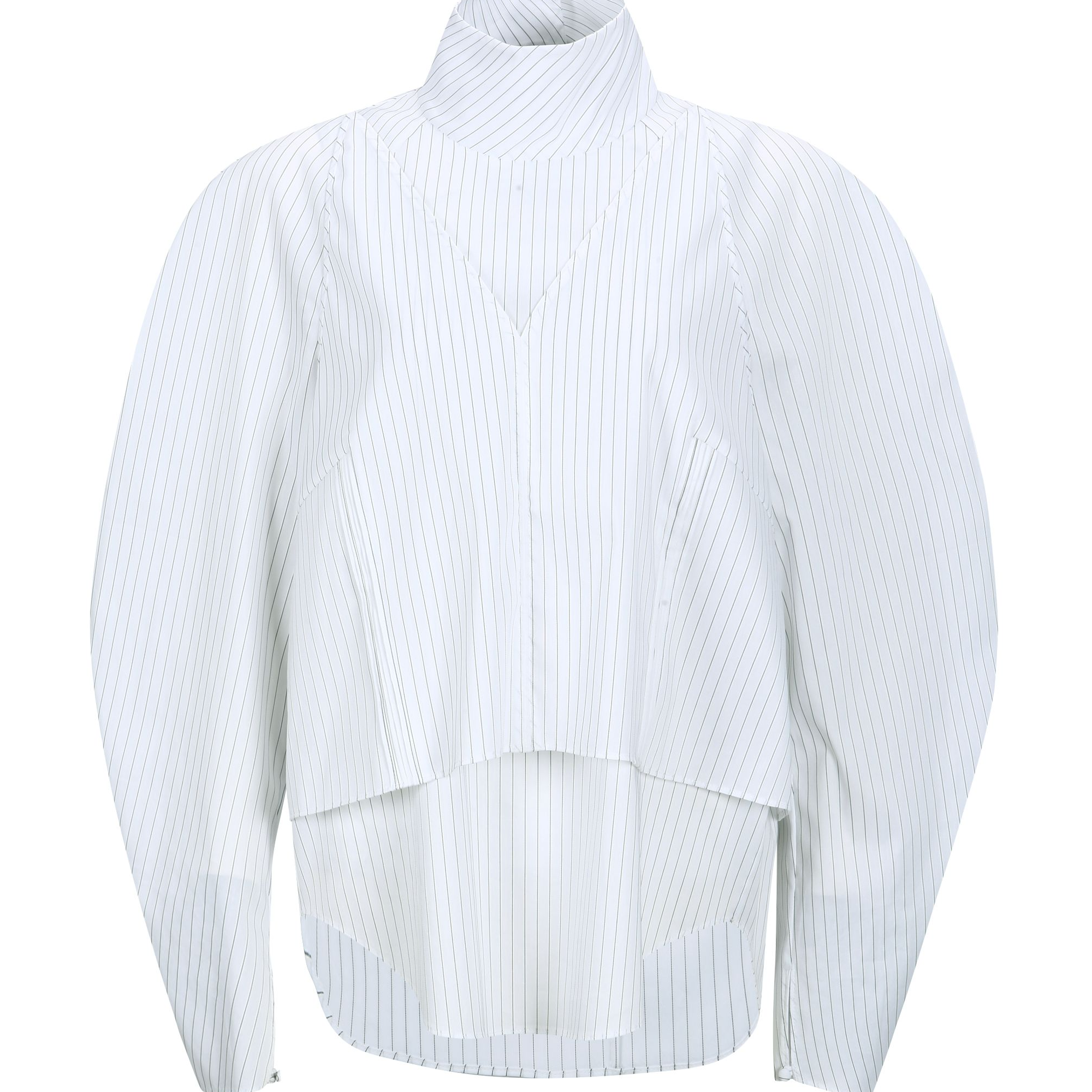 YCH  26款假两件设计长袖条纹休闲百搭衬衫