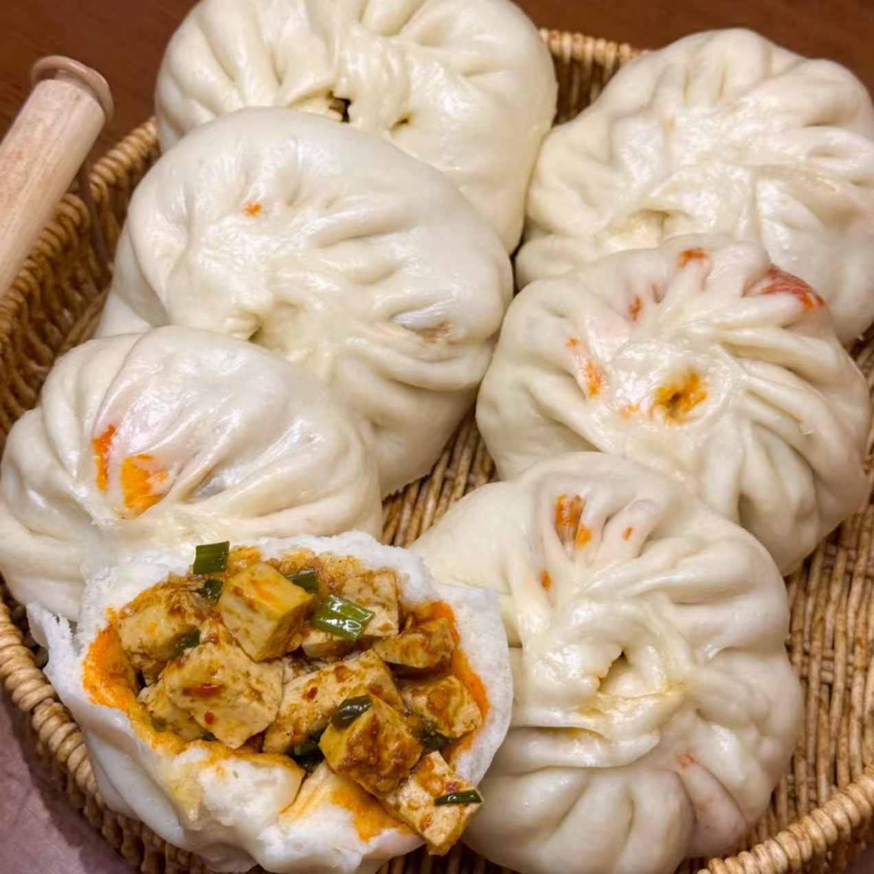 【手工系列】手工老面包子 馒头 煎饺 年糕包菜