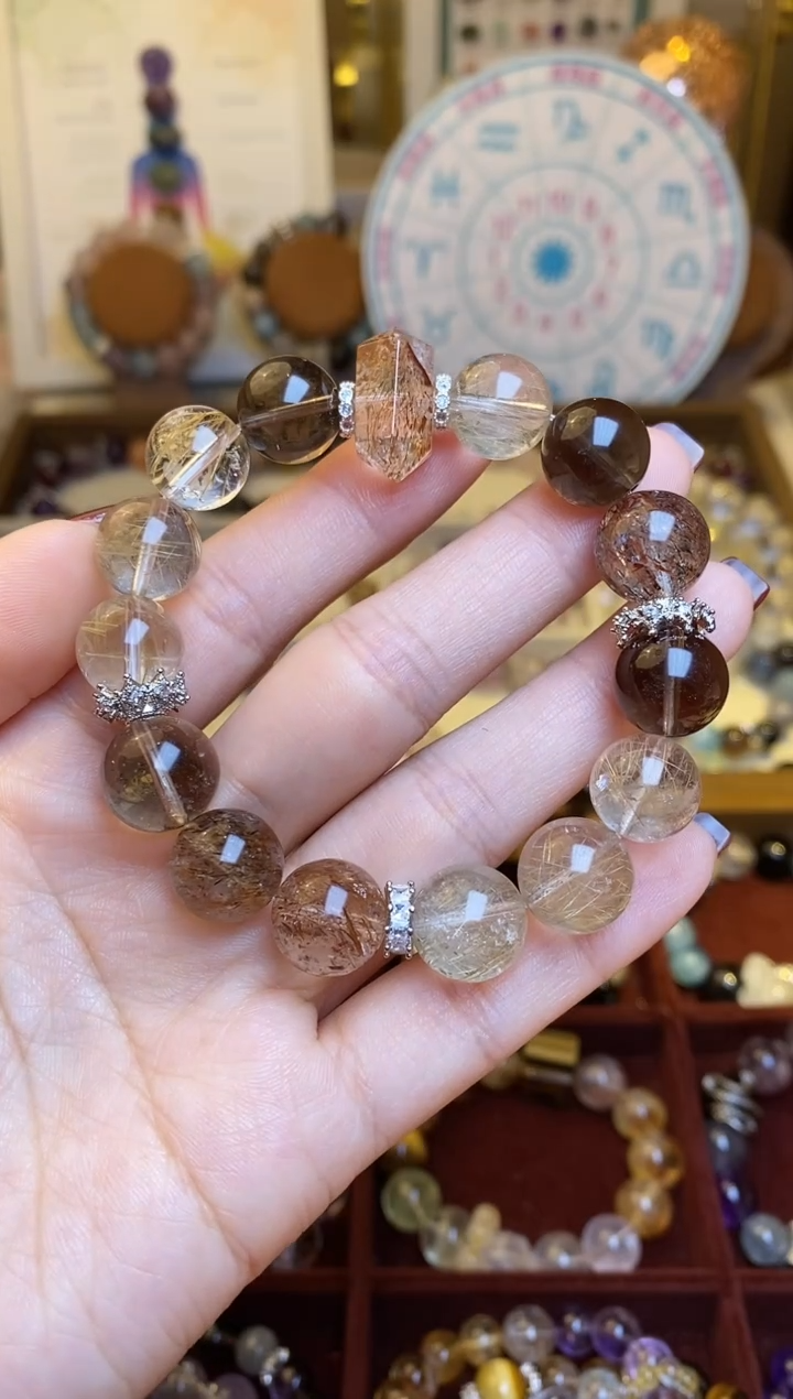 【闪购商品】水晶手串未镶嵌天然水晶手串·发晶